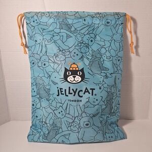 Jellycat London Blue Drawstring Dust Bag‎ Pouch (11.5" X 15.5") NEW
